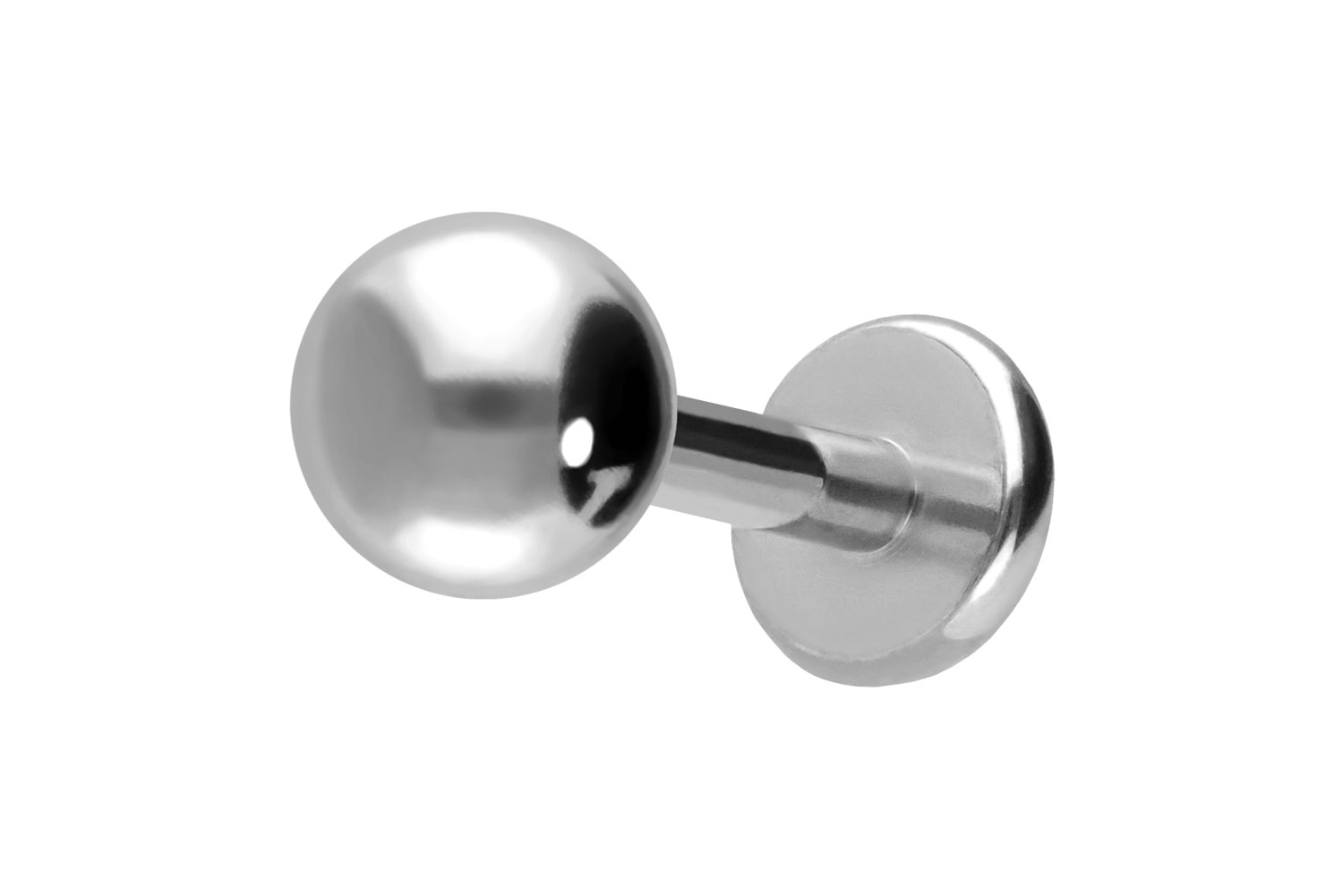 Titan Labret Piercing mit Push Fit